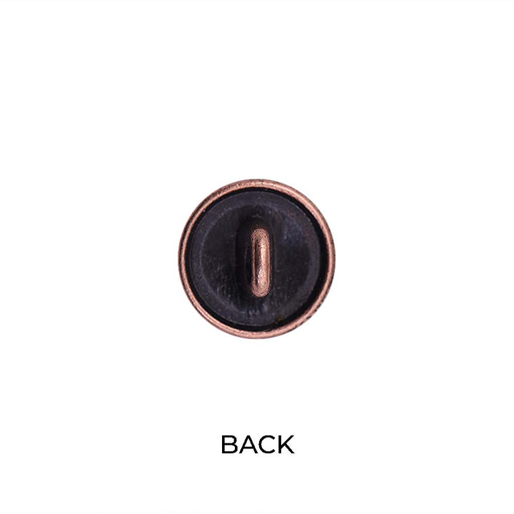 Round Shape Anchor Logo Engraved Design Loop Metal Buttons