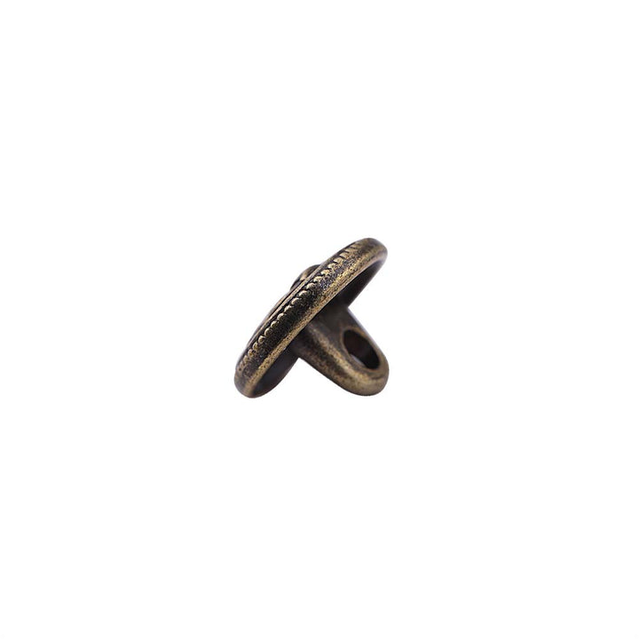Round Shape Anchor Logo Engraved Design Loop Metal Buttons
