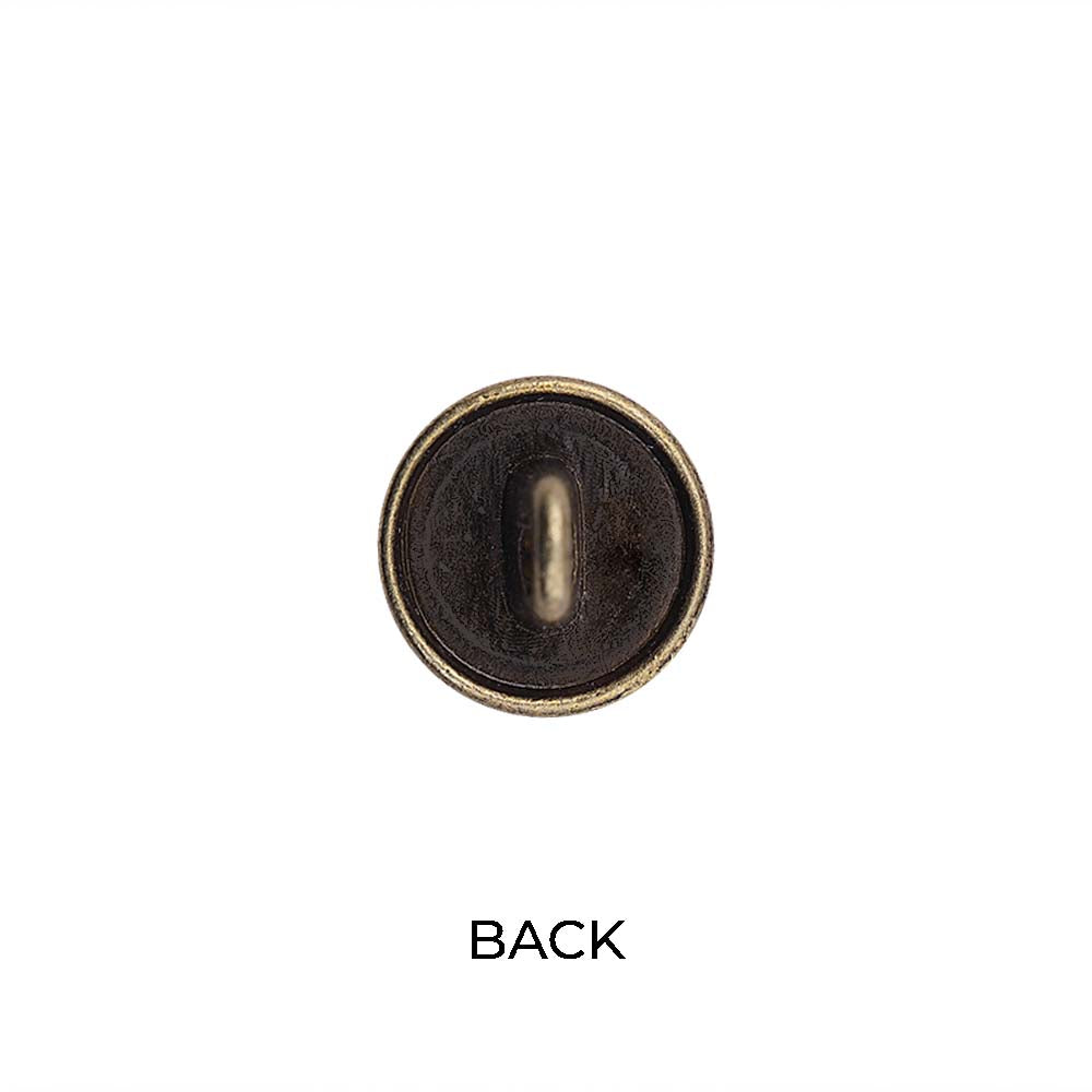 Round Shape Anchor Logo Engraved Design Loop Metal Buttons