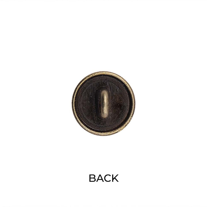 Round Shape Anchor Logo Engraved Design Loop Metal Buttons