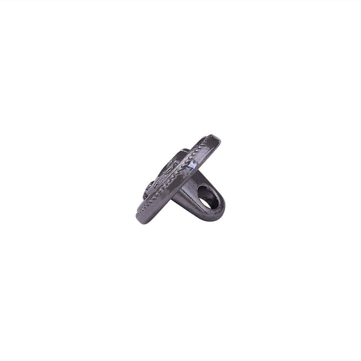 Round Shape Anchor Logo Engraved Design Loop Metal Buttons