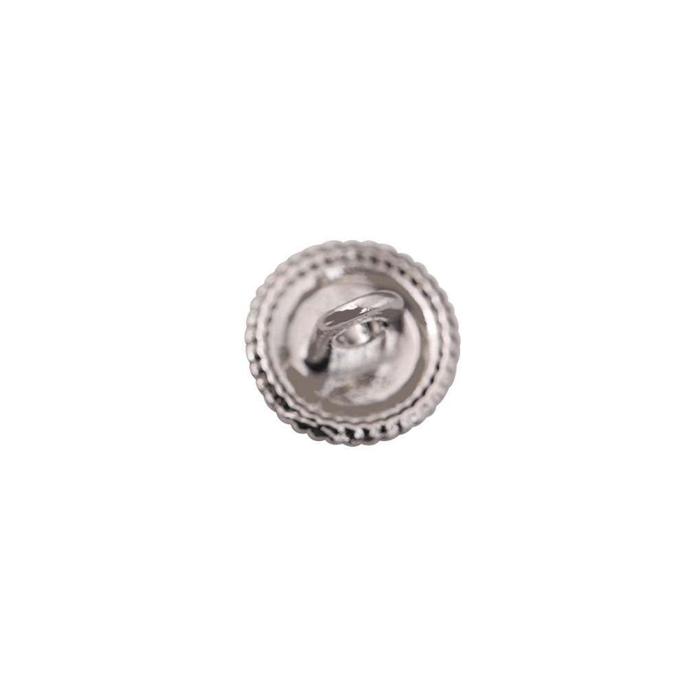 Round Shape Shiny Decorative Pearl Metal Buttons for Dresses