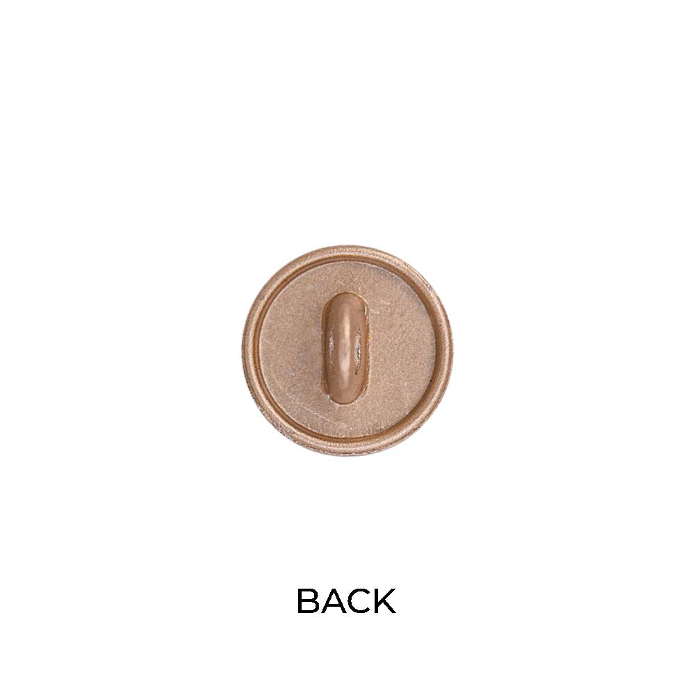 10mm (16L) Rounded Plain Rim Gold Pearl Metal Buttons