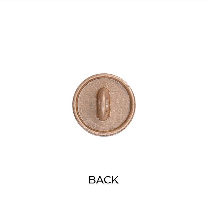 10mm (16L) Rounded Plain Rim Gold Pearl Metal Buttons