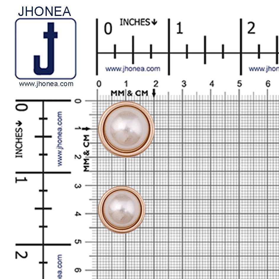 Plain Rounded Rim Matte Gold Pearl Buttons