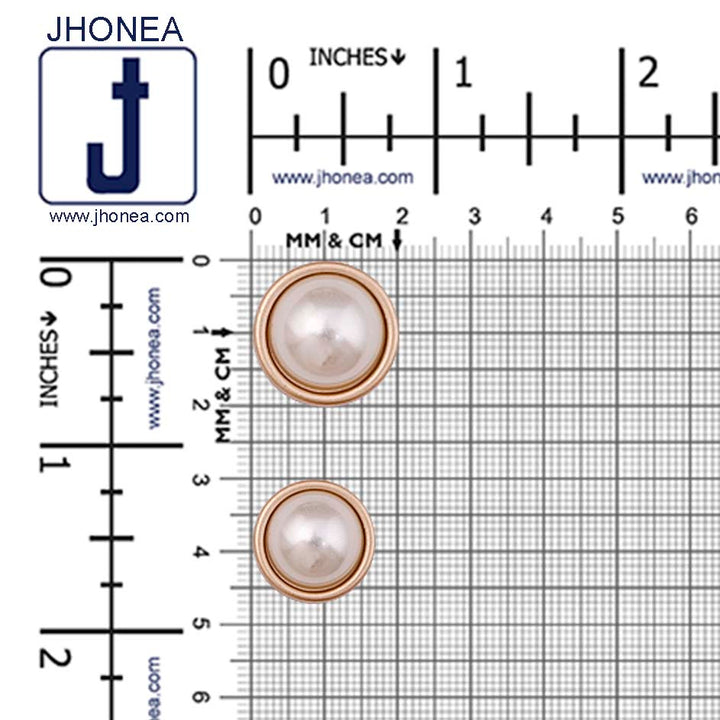 Plain Rounded Rim Matte Gold Pearl Buttons