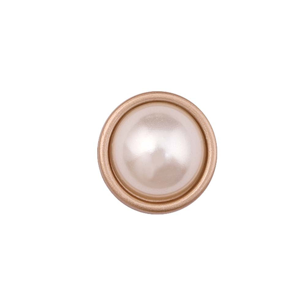 Plain Rounded Rim Matte Gold Pearl Buttons