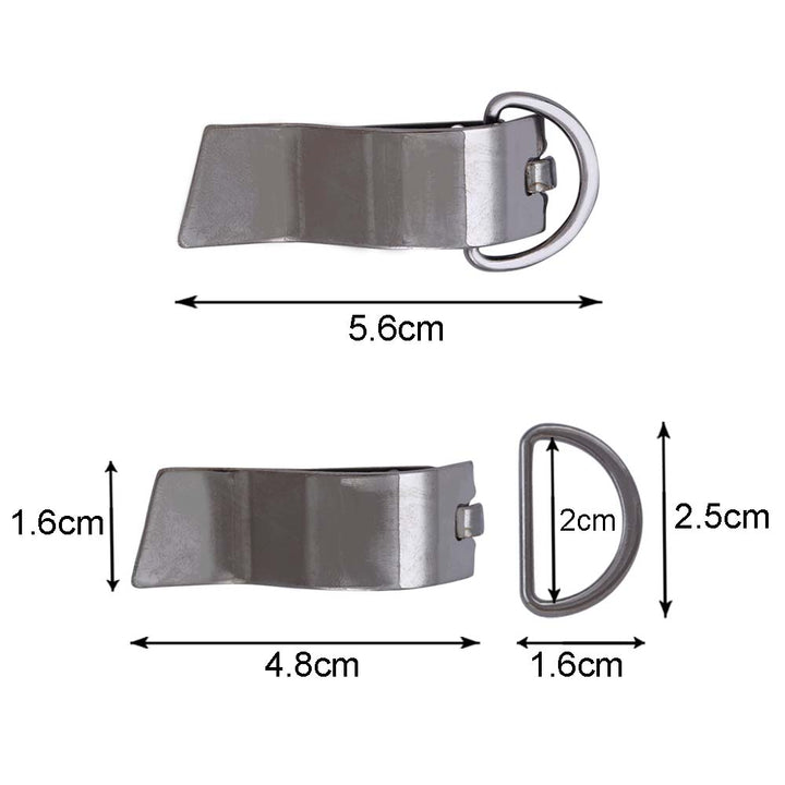 Shiny Gunmetal Finish Unique Style Clasp Clip with D Ring