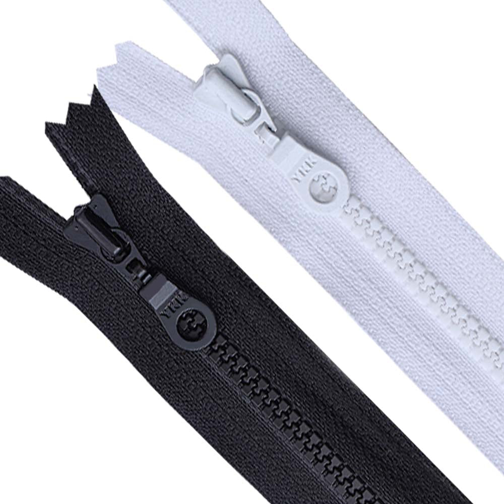 YKK- #3 Open-End & Closed-End Black/White Vislon YKK Zipper