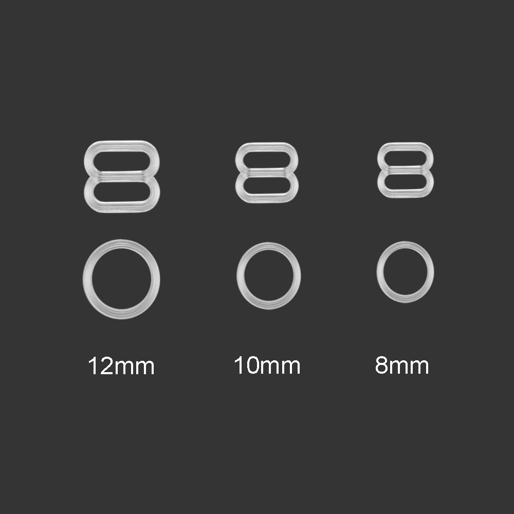 Jhonea Transparent Bra Slider Strap Adjuster Buckle Clip Set  Edit alt text