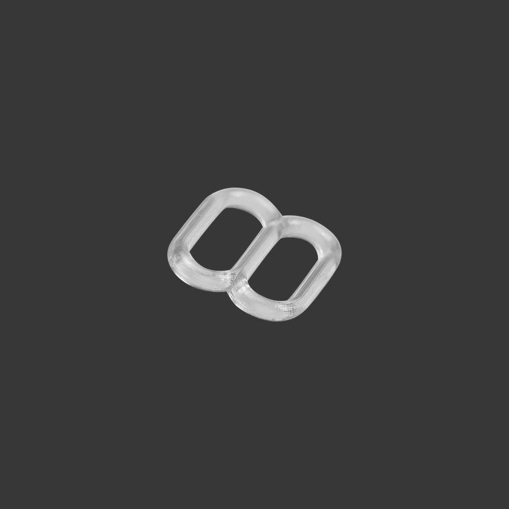 Transparent Bra Slider Strap Adjuster Buckle Clip Set