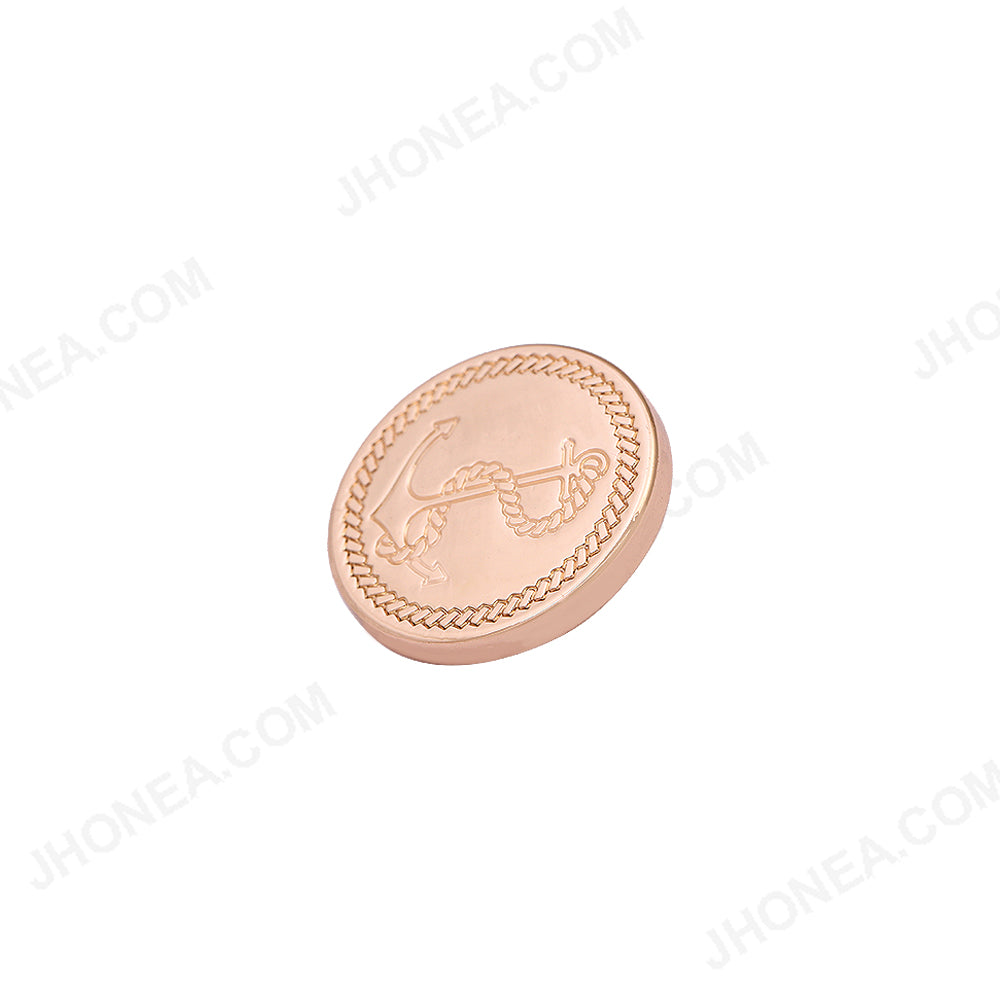 Shiny Gold Chrome Finish Anchor Design Coat/Suit Buttons