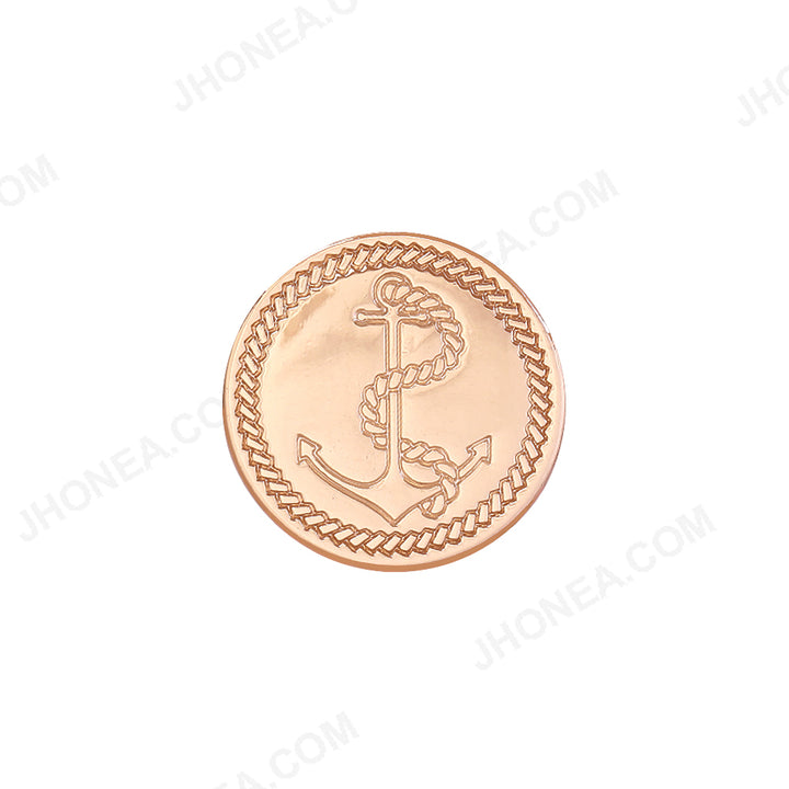 Jhonea Shiny Gold Chrome Finish Anchor Design Coat/Suit Buttons