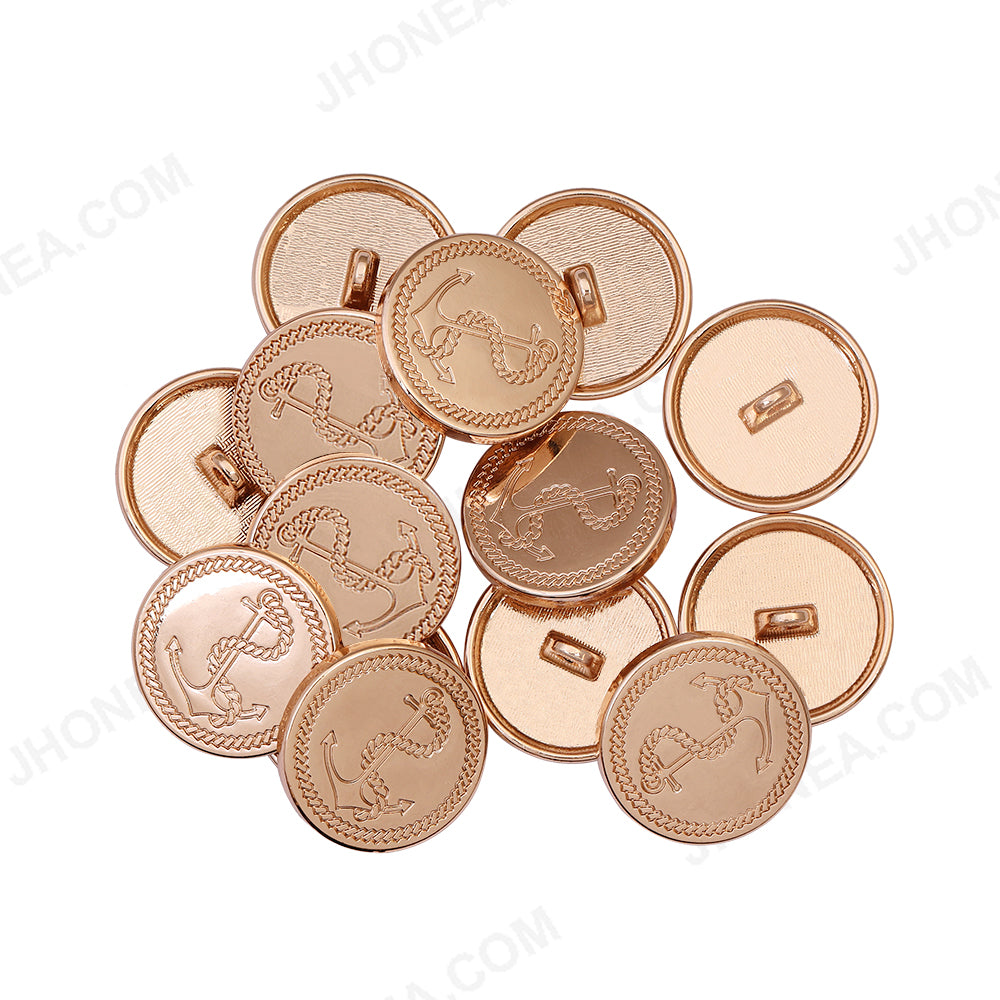 Jhonea Shiny Gold Chrome Finish Anchor Design Coat/Suit Buttons  Edit alt text