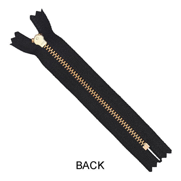 YKK- #3 Shiny Gold Closed-End YKK Metal Zipper