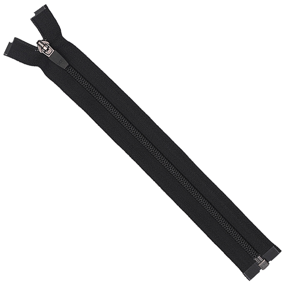YKK- #5 Black/Grey Coil Open-End YKK Jacket Zipper