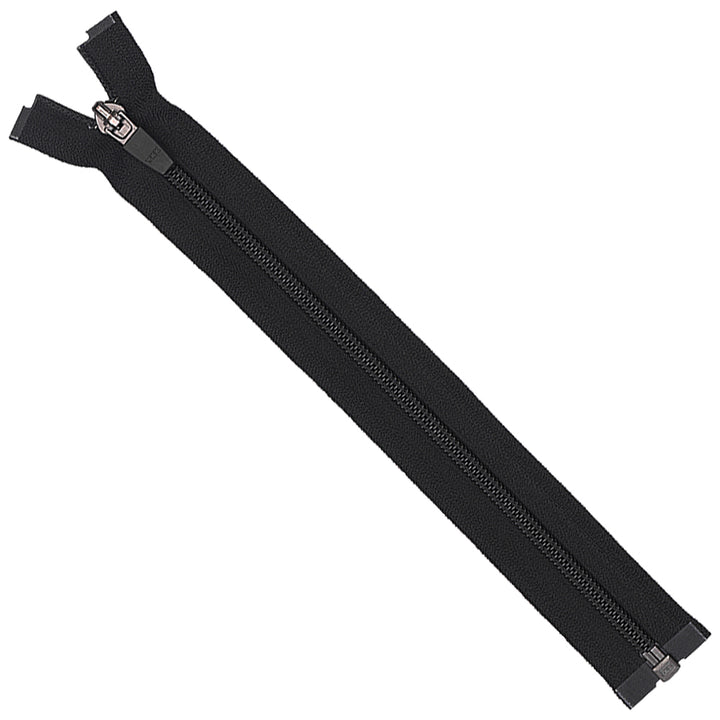 YKK- #5 Black/Grey Coil Open-End YKK Jacket Zipper