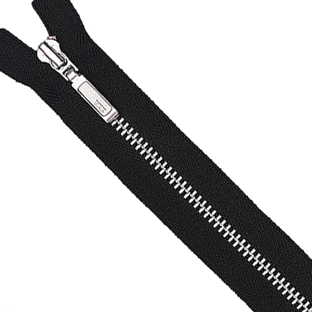 YKK- #3 Classic Silver Closed-End YKK Metal Zipper