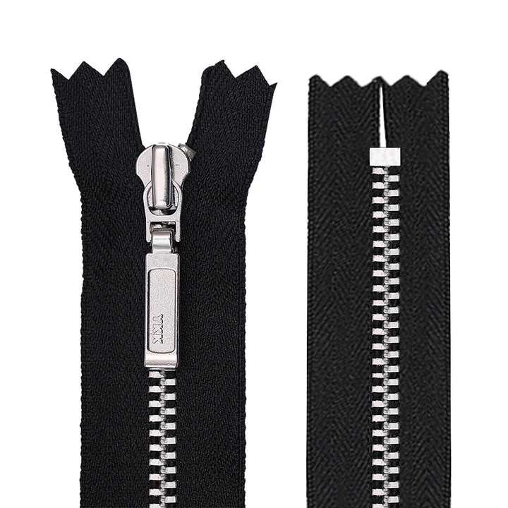 YKK- #3 Classic Silver Closed-End YKK Metal Zipper