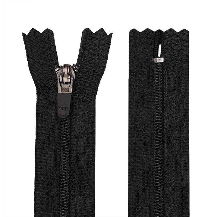 YKK- #3 Black Coil 8inch Closed-End YKK Fly Zipper
