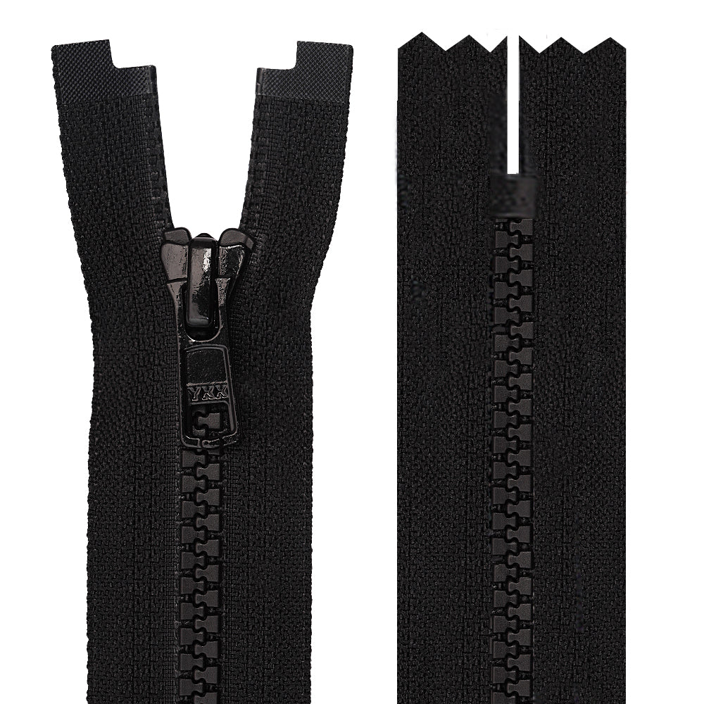 YKK- #5 Black/White Vislon YKK Zipper for Men/Women Clothing