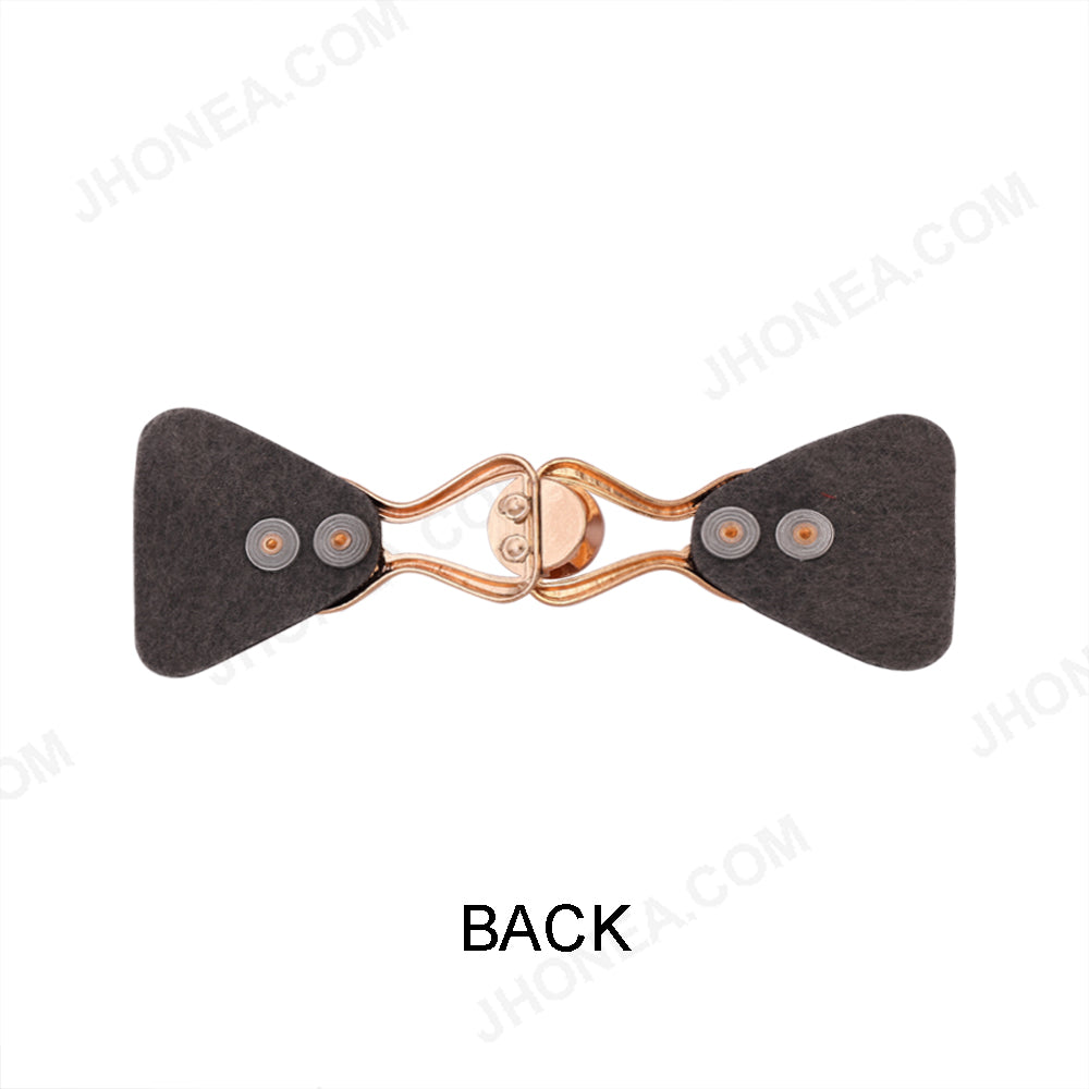 PU Leather Metal Closure Buckle for Purse/Coat/Jacket