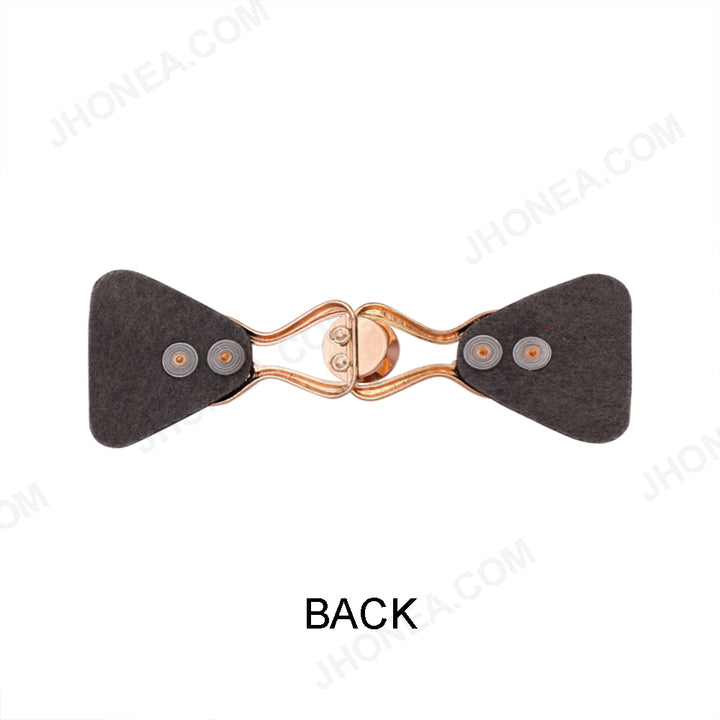 PU Leather Metal Closure Buckle for Purse/Coat/Jacket