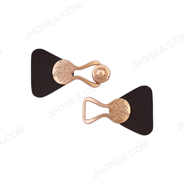 PU Leather Metal Closure Buckle for Purse/Coat/Jacket