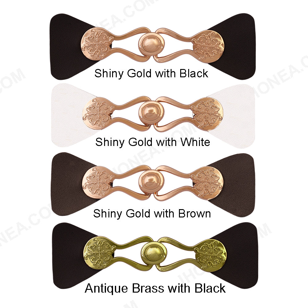 Jhonea PU Leather Metal Closure Buckle for Purse/Coat/Jacket