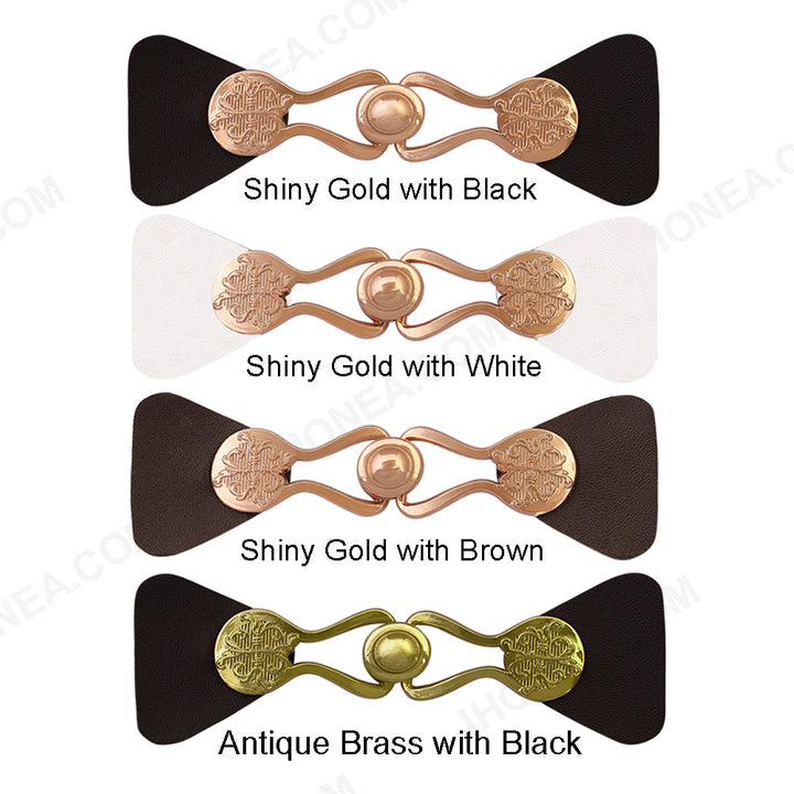 Jhonea PU Leather Metal Closure Buckle for Purse/Coat/Jacket