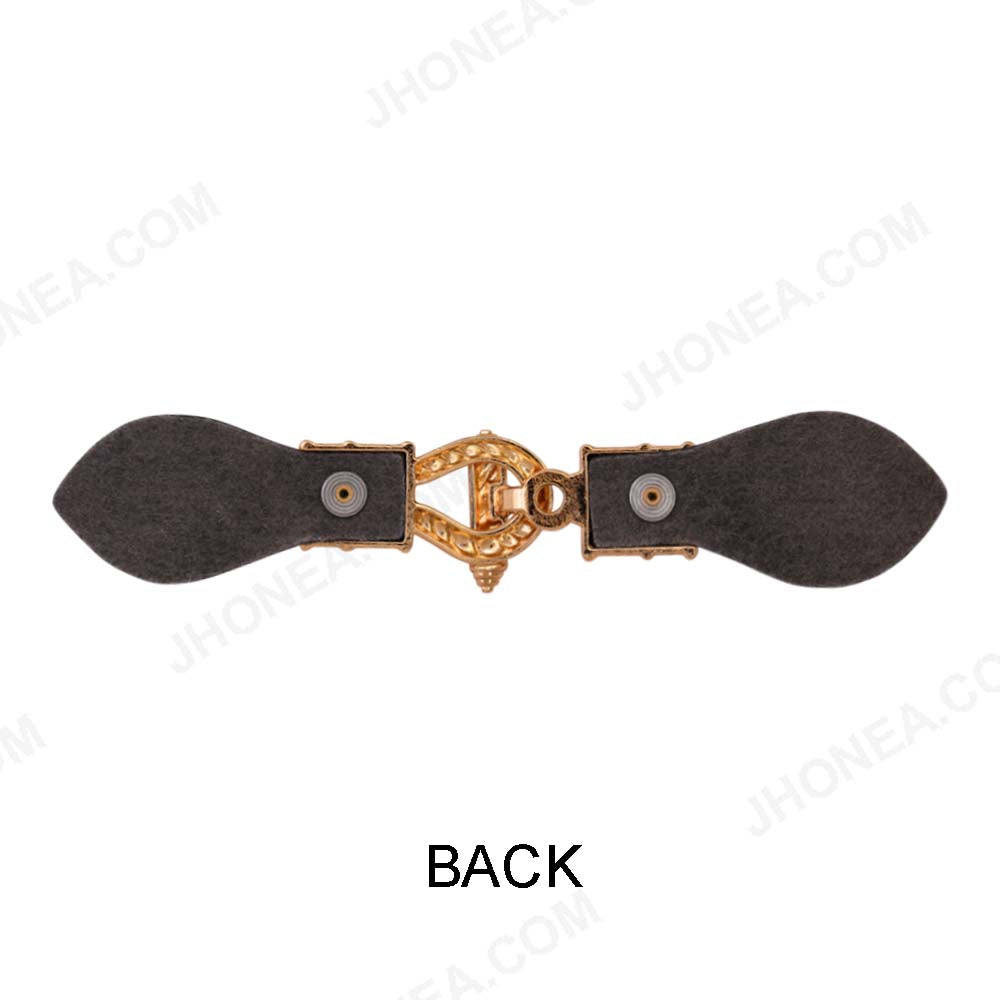 Metal PU Leather Closure Clasp Belt Buckle for Coats/Jackets