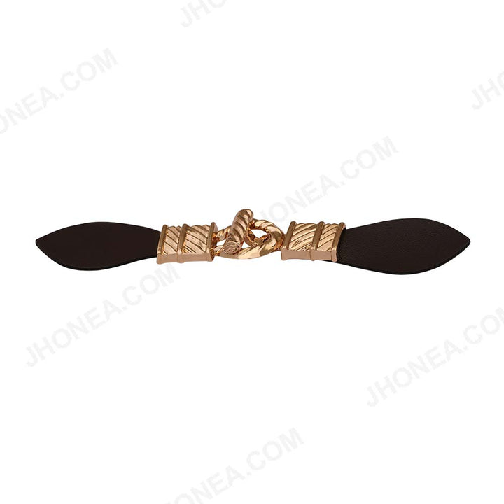 Metal PU Leather Closure Clasp Belt Buckle for Coats/Jackets