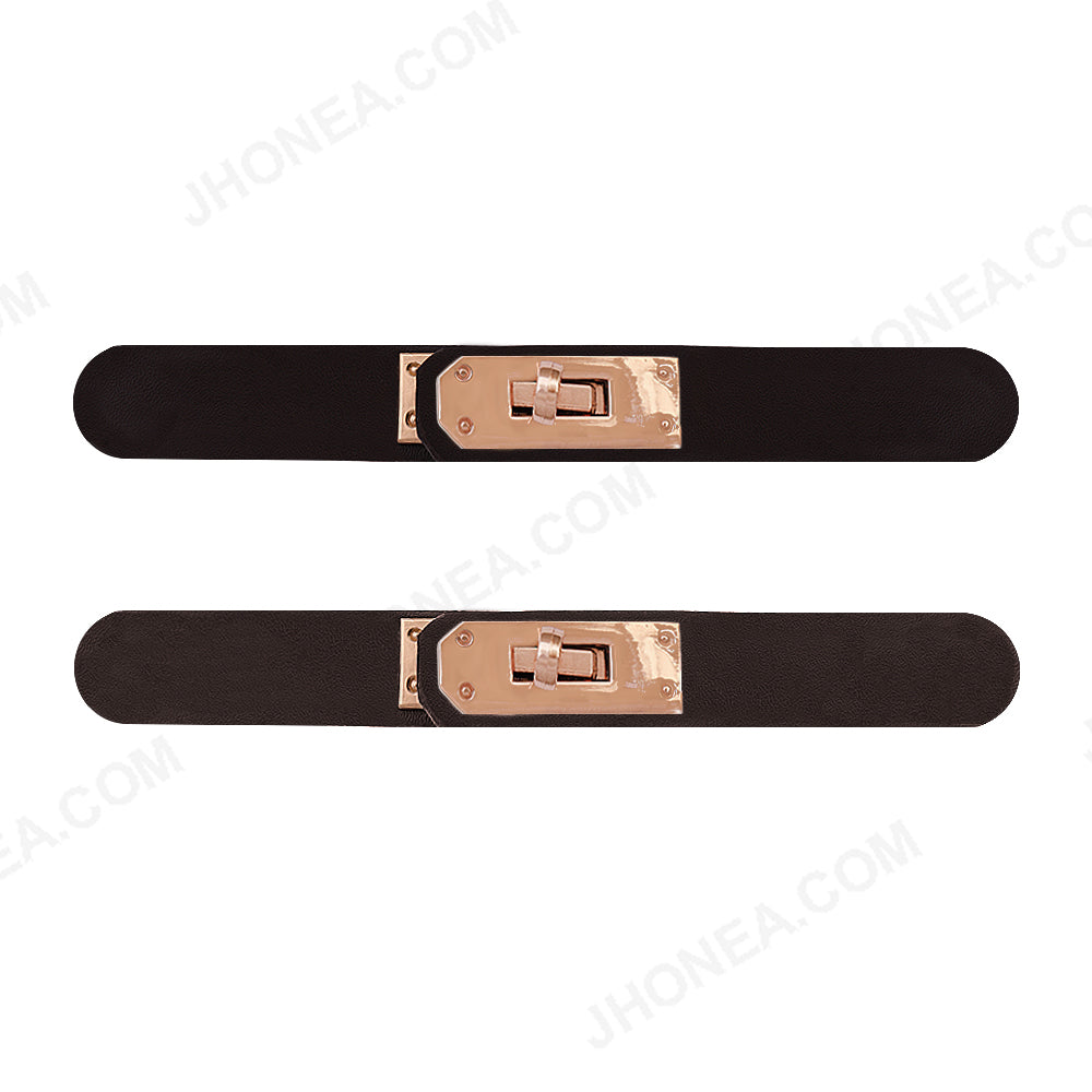 PU Leather Metal Closure Lock Clasp Belt Buckle