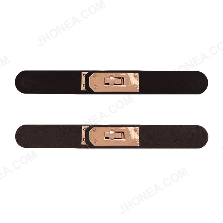 PU Leather Metal Closure Lock Clasp Belt Buckle