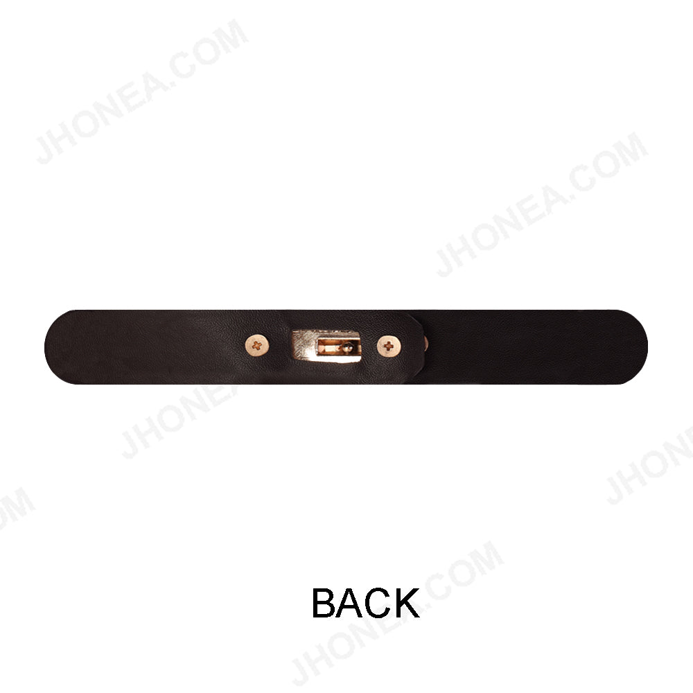 PU Leather Metal Closure Lock Clasp Belt Buckle