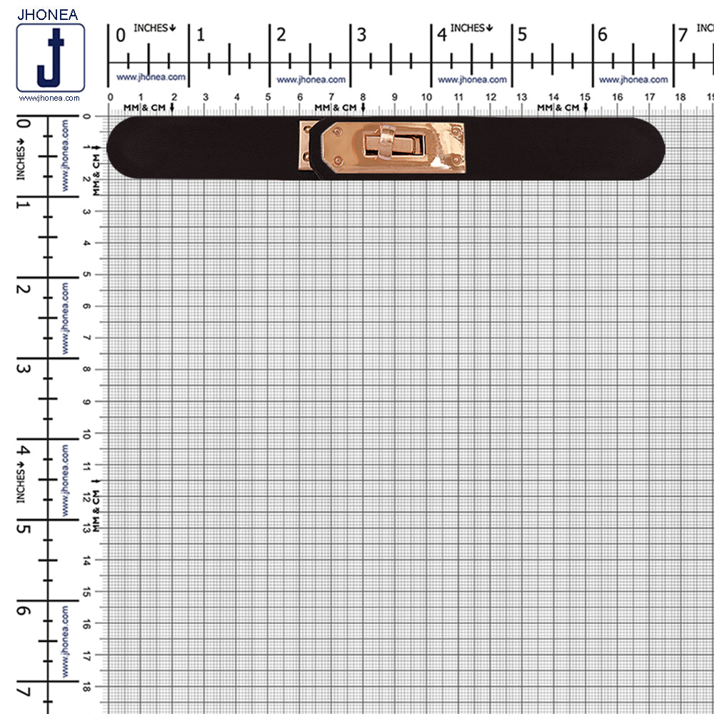 PU Leather Metal Closure Lock Clasp Belt Buckle