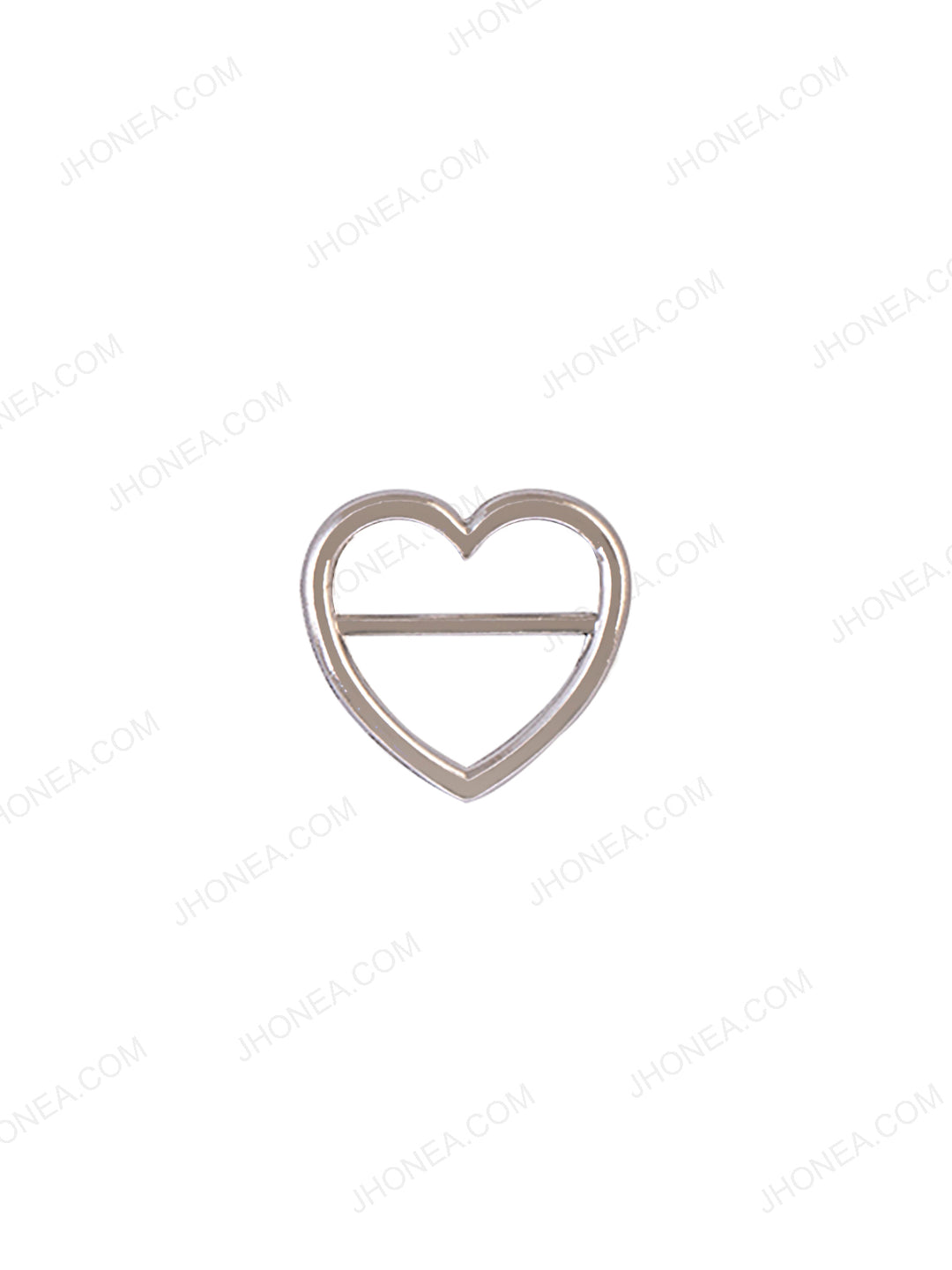 Rivil-Civil Shiny Silver Small Heart Shape Strap Buckle