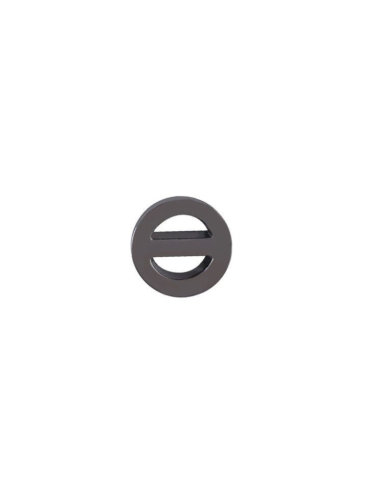 Round Ring Shape Fancy Shank Metal Black Nickel (Gunmetal) Color Button