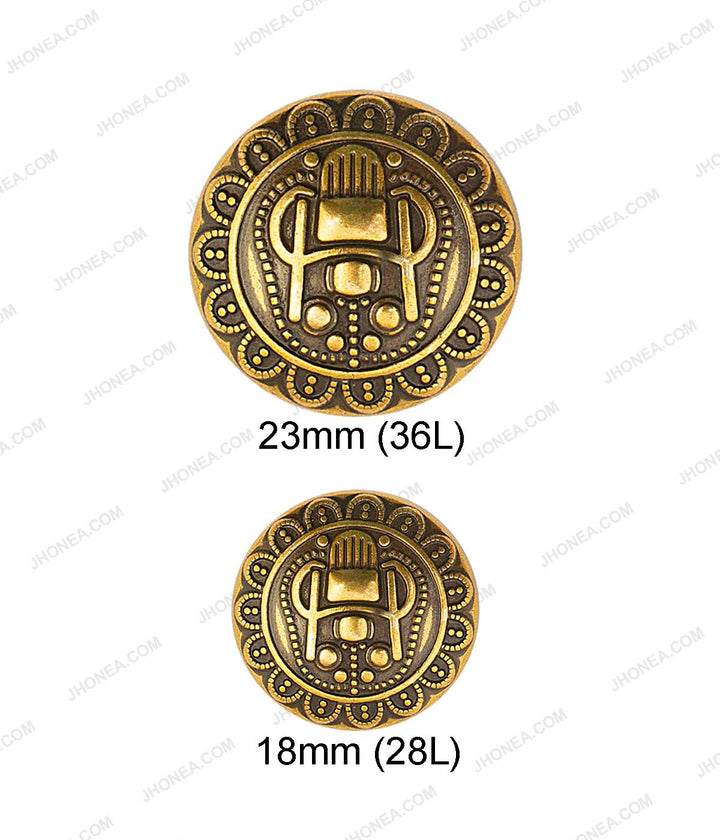 Exclusively Crafted Ancient Antique Gold Metal Buttons