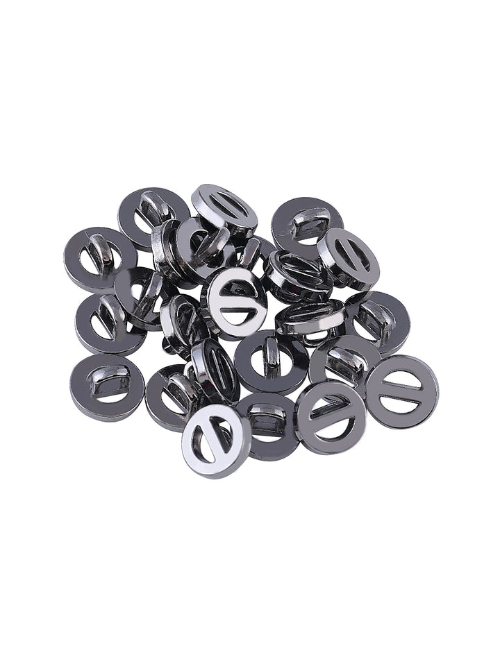 Round Ring Shape Fancy Shank Metal Button