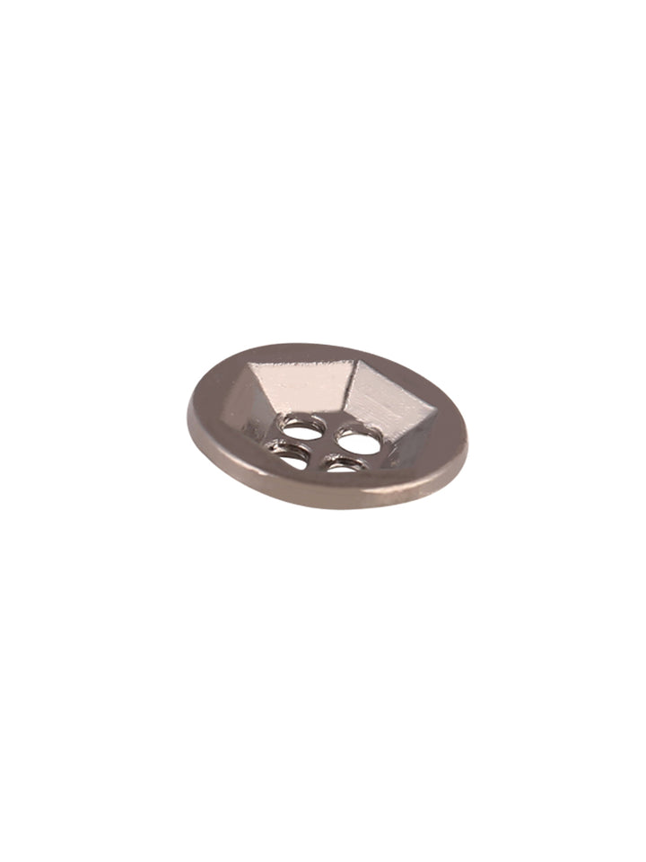 Solid Design Geometric Pattern Metal Shirt Buttons
