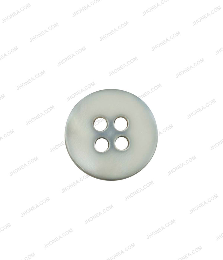 Glossy & Shiny Pearlescent Light Grey Shirt Buttons