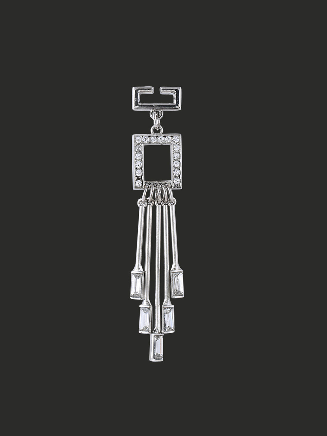 Decorative Shiny Silver Color Diamond Tassels Attractive Embellishment for Clothes