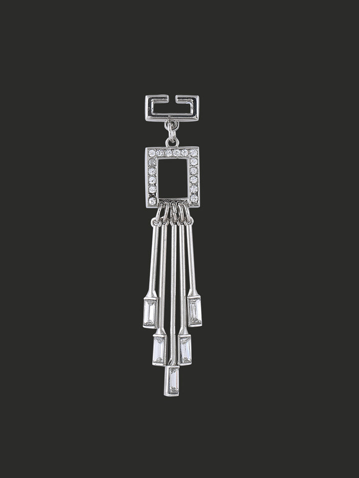 Decorative Shiny Silver Color Diamond Tassels Attractive Embellishment for Clothes