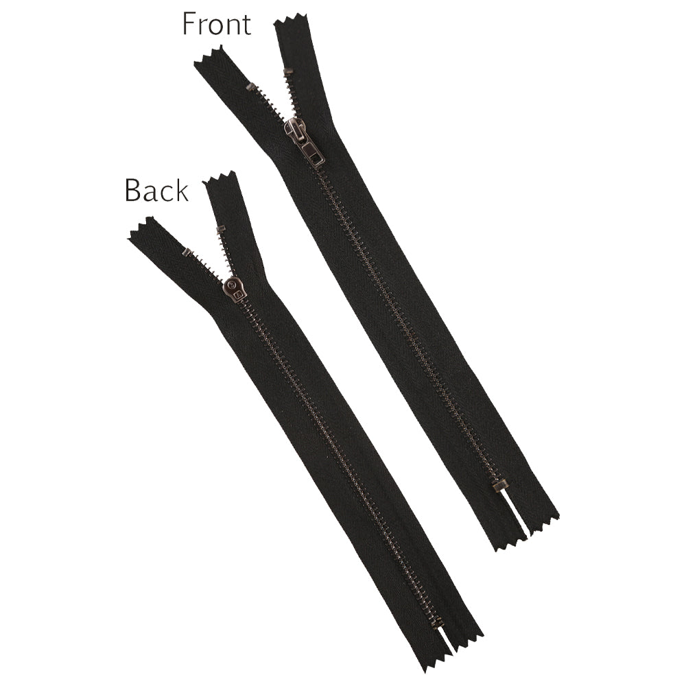 No. #3 Gunmetal Closed-End Pant Black Zipper