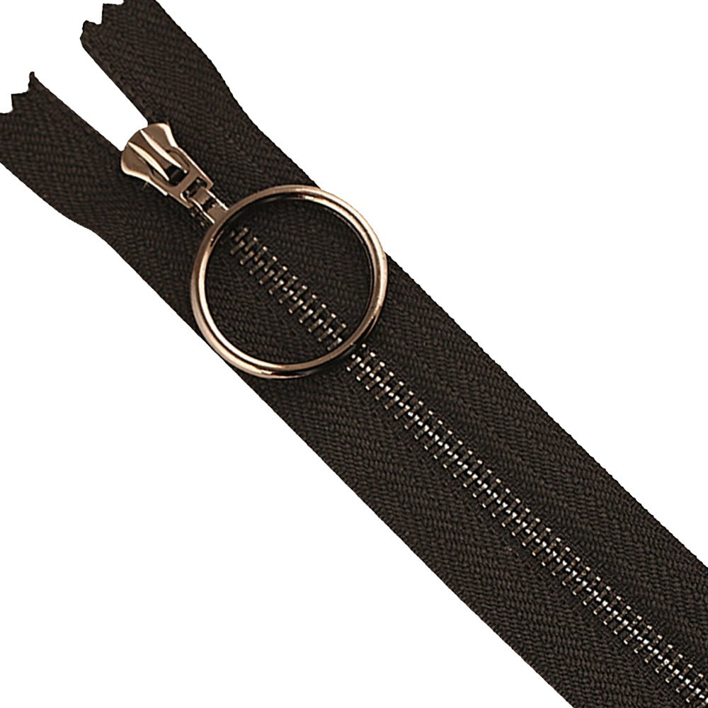 Gunmetal Ring Runner Closed-End Zipper for Jackets