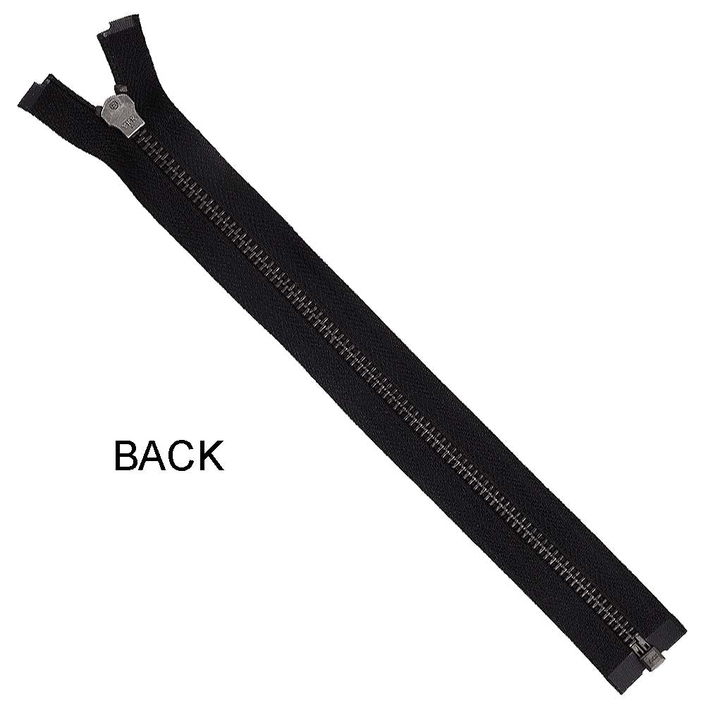 Vintage Clothing #5 Gunmetal Finish YKK Metal Zipper