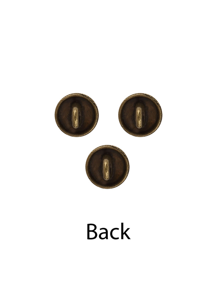 Classic Antique Brass 9mm Downhole Shirt Button