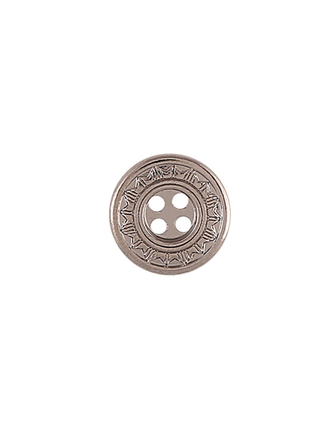 Sun Design Gunmetal Finish Round Shape 4-Hole Metal Button