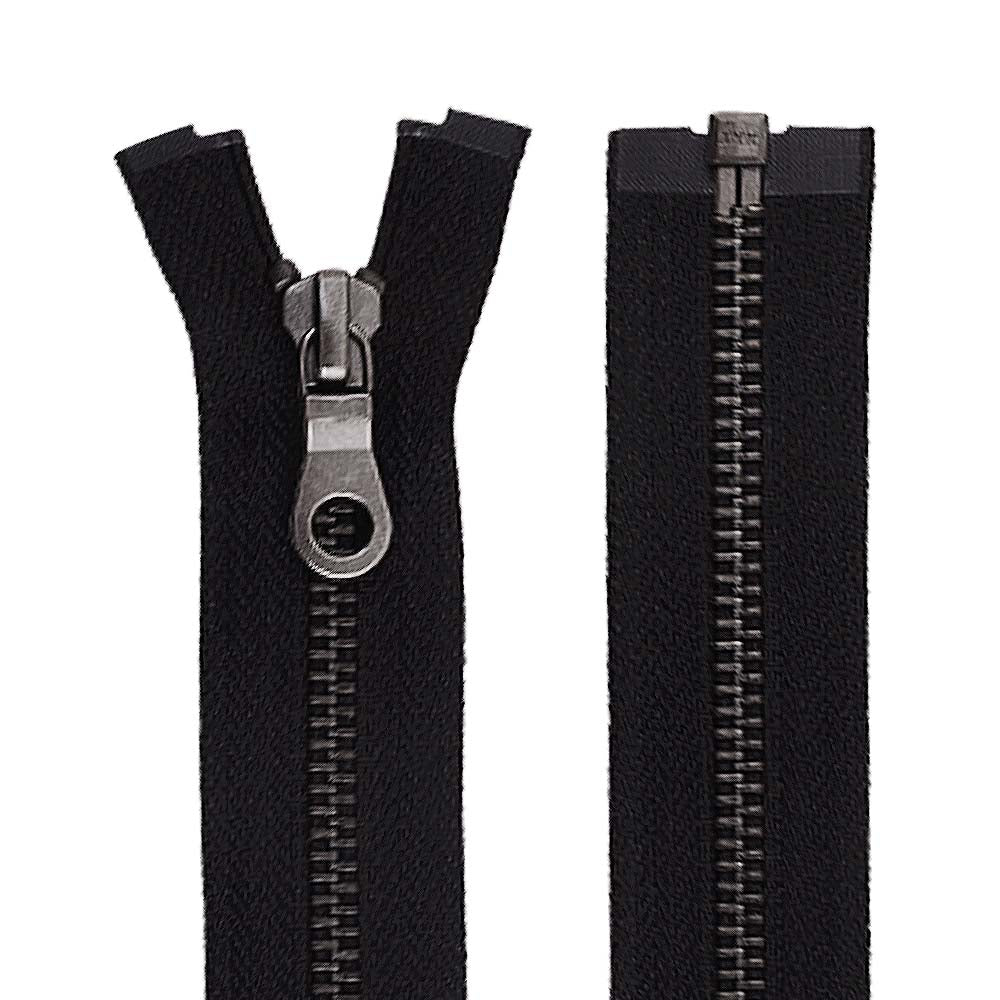 Vintage Clothing #5 Gunmetal Finish YKK Metal Zipper